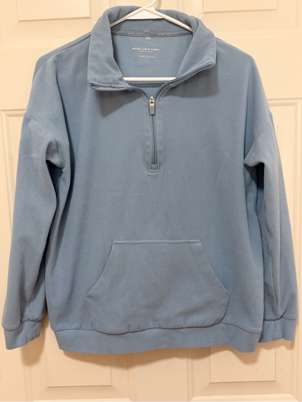 Marc New York Light Blue Half-Zip Pullover Sweater